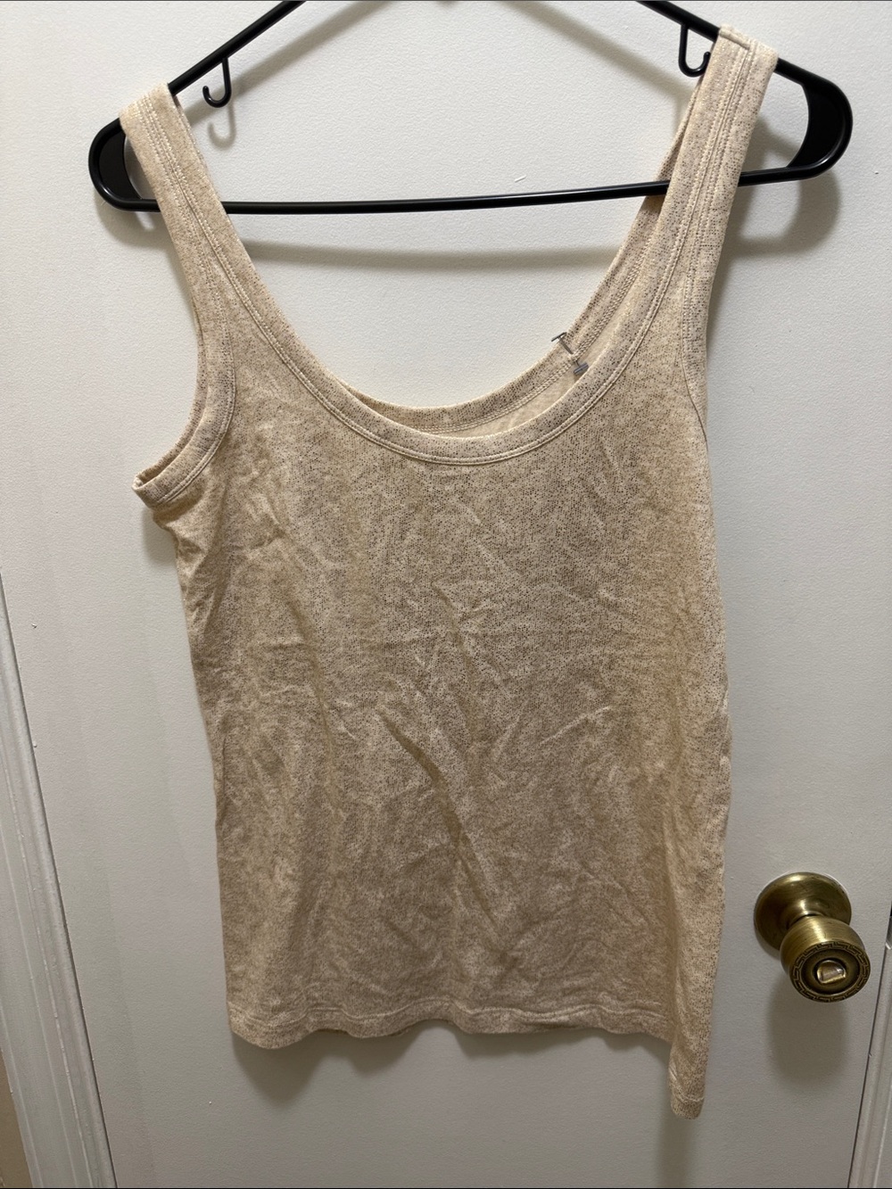 Old Navy Gold Cotton Scoop Neck Tank Top